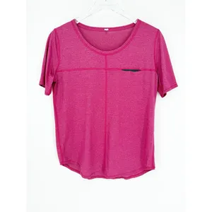 Lululemon Run Away Short Sleeve Tee Women's 8‎ Heathered Bumble Berry Activewear thumbnail 3