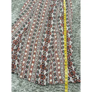 Women’s Aztec Print Maxi Skirt Cover Up Boho Hippie Festival High Side Slits M thumbnail 10