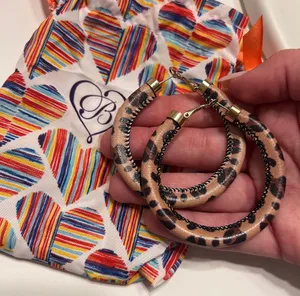 Brighton Cheetah Hoop Earrings thumbnail 1
