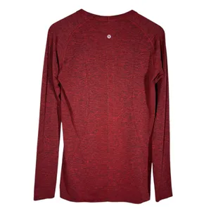 Lululemon Swiftly Tech Long Sleeve Crew Neck Top Black True Red Womens Size 10 thumbnail 6
