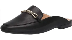 Naturalizer Women's Kayden Mule Black Leather with Gold Accent 9.5 thumbnail 1