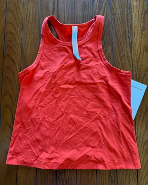Lululemon Align Waist-Length Racerback Tank Cherry Ember Size 12 NWT thumbnail 1
