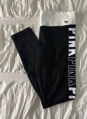 PINK Victoria's Secret Leggings Black thumbnail 1