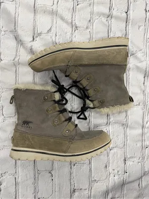 Sorel Grey Lace Up Winter Boots Womens 8 Winter Snow Gorpcore Granola Snow thumbnail 2