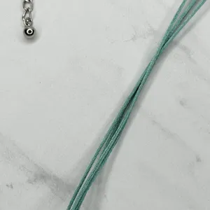 Chico's Silver Tone Faux Turquoise Beaded Pendant Necklace ✨ thumbnail 5