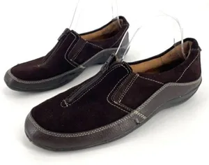 Natural Soul Naturalizer 7.5 Ferva Loafers Brown‎ Suede Leather Zip up Flats thumbnail 1