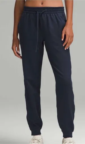 Lululemon Soft Jersey Classic-Fit Mid-Rise Jogger True Navy Women Sz 4 thumbnail 1