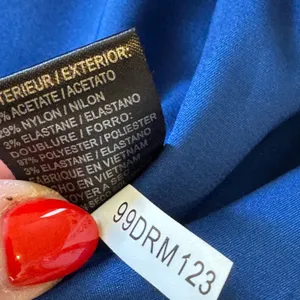Tahari Arthur S. Levine Royal Blue Satin Ruched Cocktail Dress Sz‎ 14 Evening thumbnail 5
