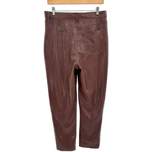 ABERCROMBIE & FITCH Criss-Cross Waist Vegan Leather‎ 90s Straight Pant Size 30 L thumbnail 5