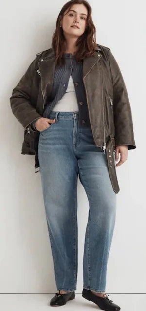 Madewell The Plus Curvy 90’s Straight Blue Jeans, size 14W, DM784, high-rise thumbnail 1