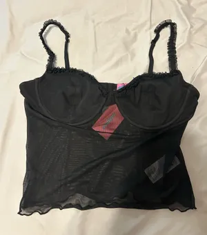 Edikted Mesh Corset Top thumbnail 1