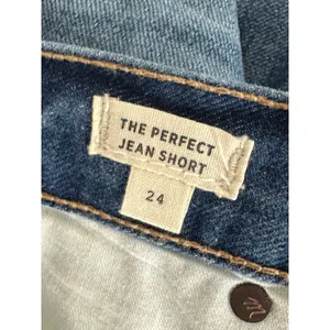 Madewell The Perfect Jean Short Blue 100% Cotton Raw Hem Womens Size 24 HighRise thumbnail 8