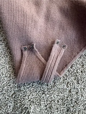 Abercrombie & Fitch Brown Ribbed Long Sleeve Scoop Neck Bodysuit Small thumbnail 6