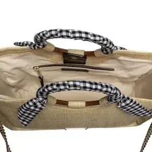 Abbie & Emmie Gingham Wrapped Handle Satchel thumbnail 4
