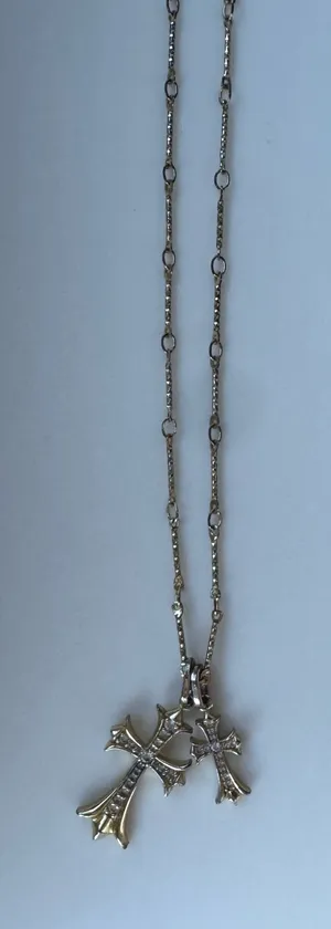 Evry Jewels Double Cross Me Necklace thumbnail 1