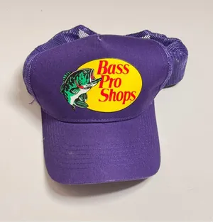 Bass Pro Shops Solid Violet Mesh Sporty Style Outdoors Trucker Snapback Hat thumbnail 1