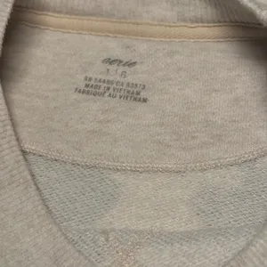 Aerie Womens Camo Crewneck Sweatshirt Large Grey Green Camouflage Side‎ Slits thumbnail 4
