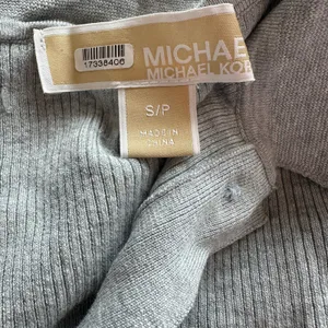 Michael Kors Gray Polo Sweater SMALL Fitted Cardigan Preppy Silk Cotton $300 thumbnail 11