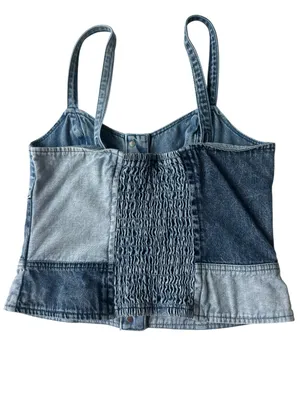Gap Patchwork Denim Corset Top thumbnail 8