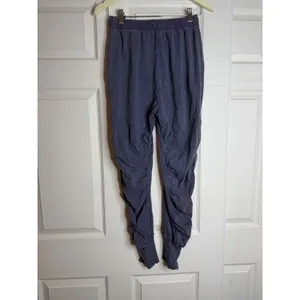 Free People Shirred Jogger Pants Indigo Blue Mineral Dye XS Boho Western Hippie thumbnail 4