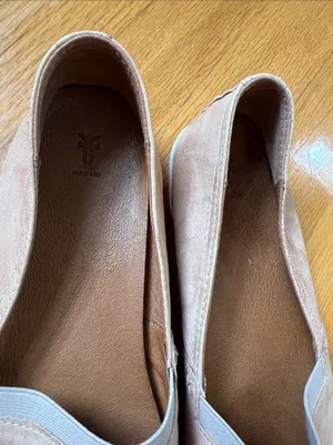 Frye Melanie Slip on taupe leather flats loafers thumbnail 5