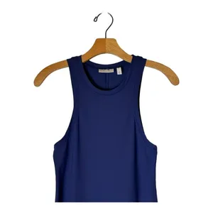 Leith Dress Women XS Blue Sleeveless‎ Crew Neck Racerback Midi Tank Athletic thumbnail 4