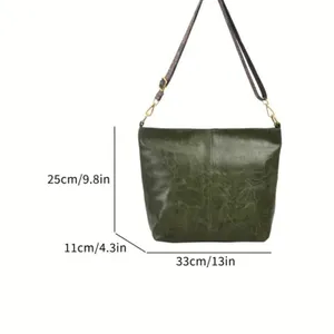 PU Leather Crossbody Shoulder Bag - Beige thumbnail 7
