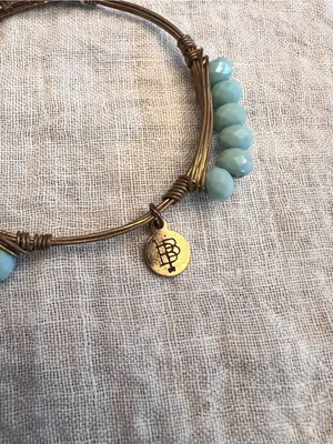 Bourbon and Bowties Turquoise Beaded Bracelet thumbnail 6