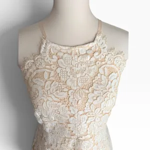 Dress Forum L Ivory Lace Open Back Cocktail Occasion Dress Wedding Halter Mini thumbnail 10