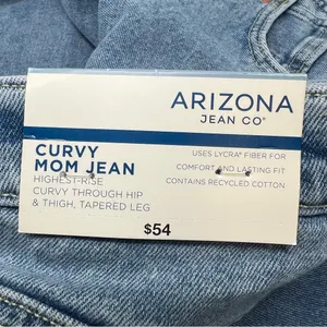 Arizona Jeans Curvy Mom Jeans 7 Cherry Embroidered Highest Rise Y2K NWT thumbnail 8