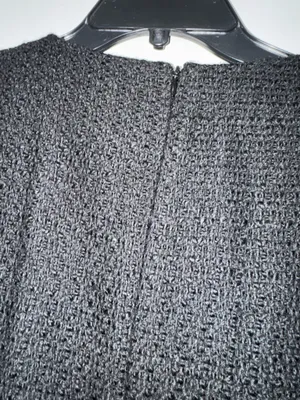 H&M Women's Tweed Round Neck Short Sleeves Work Elegant Casual A-line Midi Dress thumbnail 10