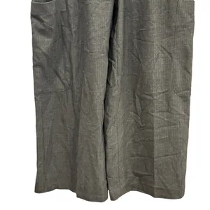 Topshop Gray Wide Leg Pinstripe Pants 6 NWT Trousers High Waisted Professional thumbnail 4