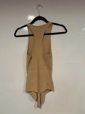 Brown ribbed Abercrombie and Fitch‎ bodysuit thumbnail 3