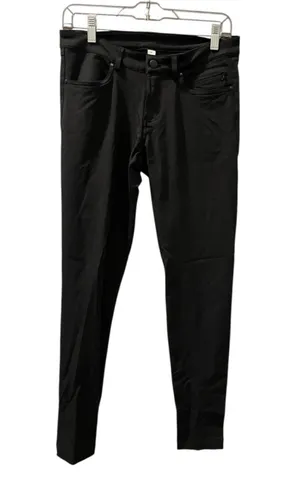 Lululemon Black Chino Pants Women's Size 6 Casual Zip Fly Work Skinny 28x30 thumbnail 1