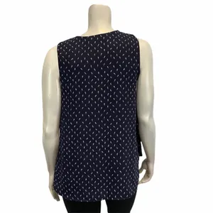 Ann Taylor Medium Sleeveless Top Blouse Blue thumbnail 4