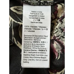 J.Crew Veranda Dress Size 12 Black Floral Midi Sleeveless Ruched Waist Boho thumbnail 8