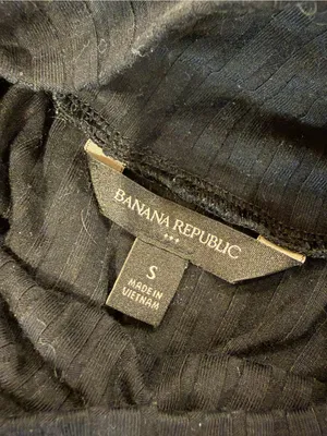 Banana republic Black Ribbed Turtleneck Bodysuit thumbnail 5