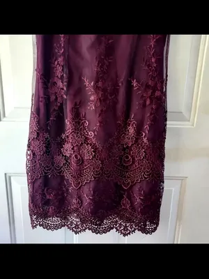 Nanette Lepore Sleeveless Lace Plum Mini Party Dress Sz 2 Formal Prom Wedding thumbnail 4