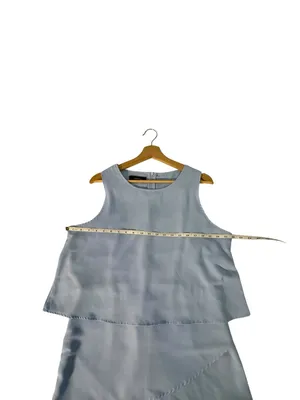 Dokotoo Womens XL Blue Layered Romper Sleeveless Flowy Resort Summer thumbnail 8