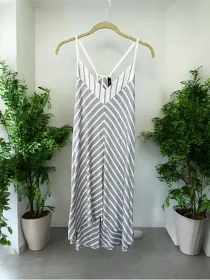 Laila Jayde NWT Mitered Striped Tank Dress XLP thumbnail 3
