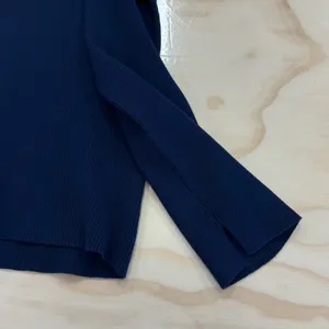 Peter Millar Women’s‎ Quarter Zip Ribbed Pullover Ling Sleeve Sweater Navy Lg thumbnail 5