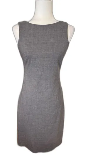 Theory | Wool Knee Length Career Dress Size 2 Office Sleeveless Basic Capsule thumbnail 1