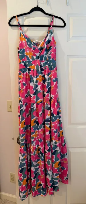 Floral Maxi Dress Pink thumbnail 1