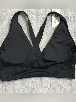 Jockey Black Seamless Floral-Texture Sports Bra thumbnail 5