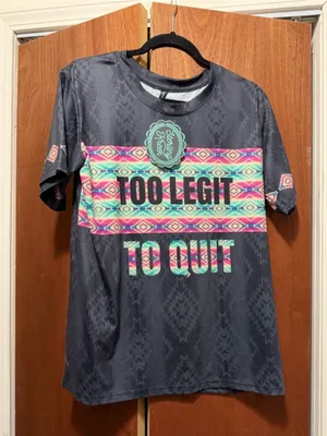 Sterling Kreek Too Legit to Quit Black Graphic Tee with Aztec Stripe thumbnail 3