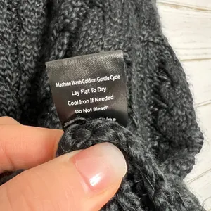 POL Black Chunky Knit Sweater Size Small Wool Blend Oversized Pullover thumbnail 6
