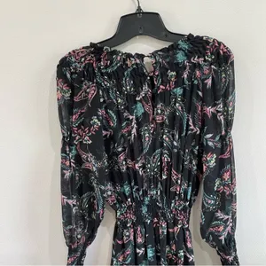MISA Los Angeles Lexie Mini‎ Dress XS Silk Floral Boho Party Date Night Chic thumbnail 11