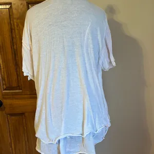 We the Free Free People Baby Pink Layer Gauze Tee Shirt Top 💜 thumbnail 2