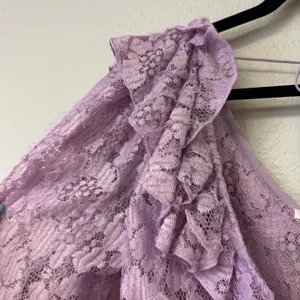 For Love & Lemons Tatianna Floral Lace Cropped Blouse Boho Size Medium thumbnail 6