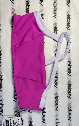 Tiger Friday High Drama Crop Top Skipper Pink/White Adult Small Dancewear NWT thumbnail 1
